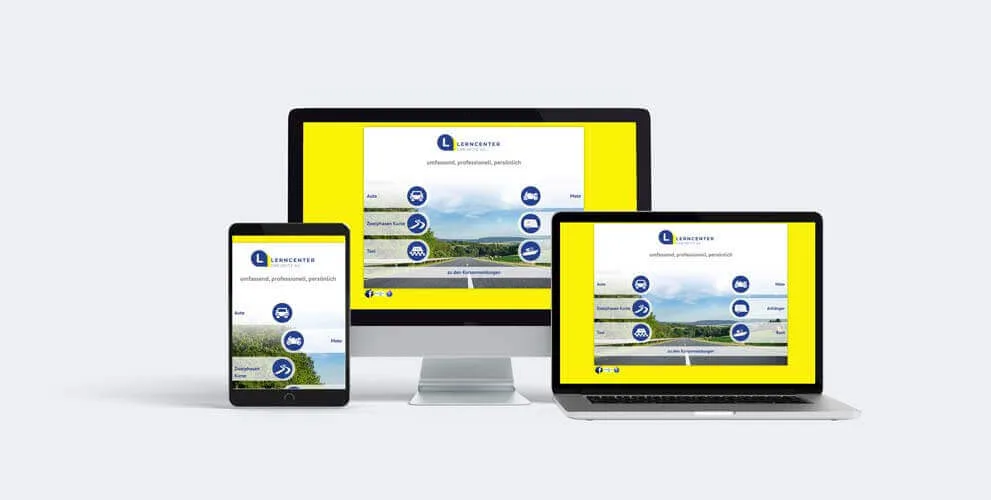Website des Lerncenter Dreispitz in Basel mit eigenem Verwaltungssystem