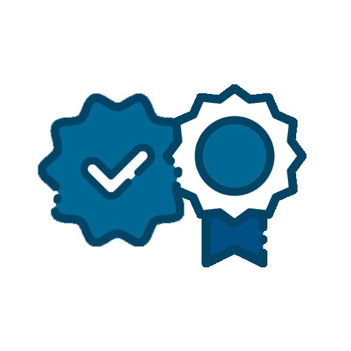 Icon mit zwei Qualitätssiegeln