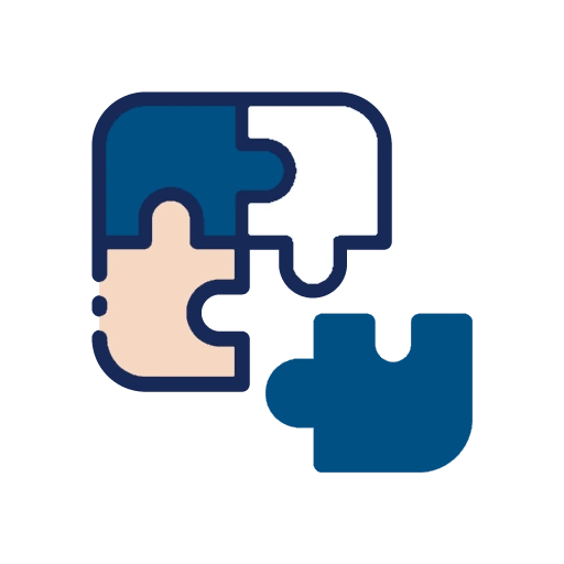 Icon mit vier Puzzleteilen