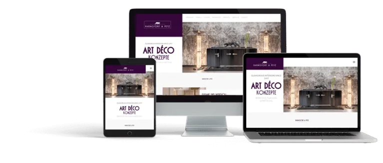 Startseite der Webseite von Art Déco HARMSTORF & PETZ