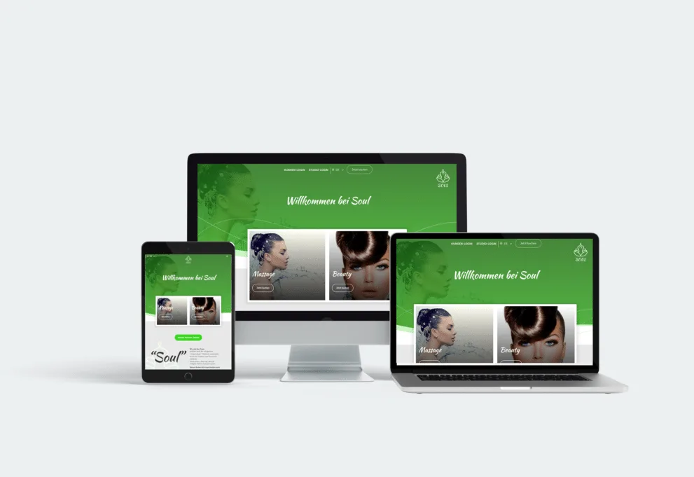 Buchungsportal Massage Soul mit Umkreissuche für Massagesalons